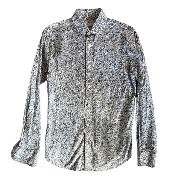 Saks Fifth Avenue Men’s Pattered Button Down Shirt - Picture 3 of 4